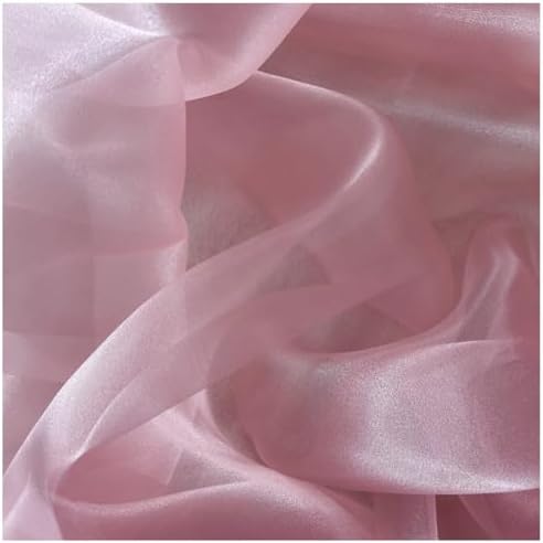 1 Yard Organza Fabric 44" Wide for Wedding Event Décor - Blush Pink - Image 3