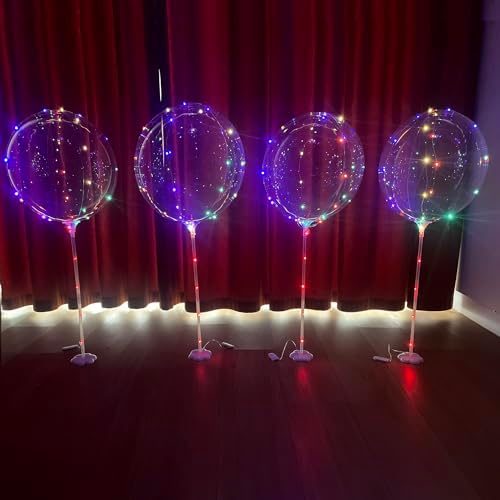 Lightsfever 6PCS LED Light Up Balloons with Sticks, Centerpieces for Party - Image 7