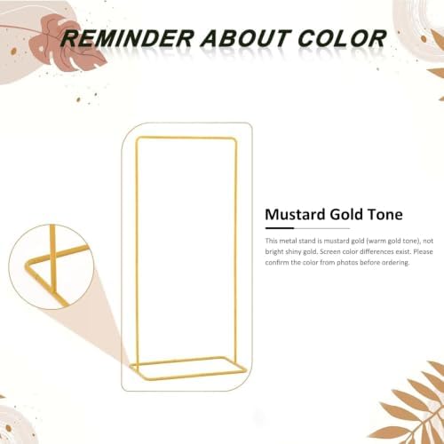 Wedding Sign Stand,Welcome Poster Easel Stand,Mustard Gold,4 Pcs - Image 6