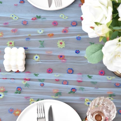3 Pack Flower Table Runner Floral Daisy Fall Wedding Birthday Party Decor - Image 6