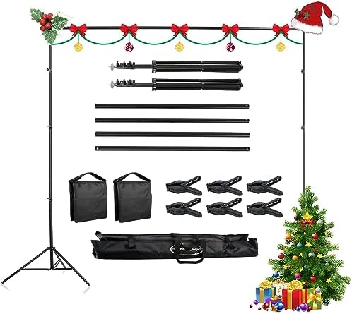 ShowMaven Background Stand,Adjustable Photo Backdrop Stand with Carry Bag for Photography Photo Video Studio, Photography Studio, Birthday Party (8.5x10ft) by ShowMaven