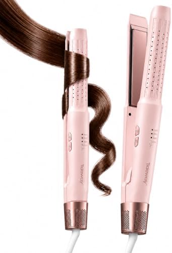 Tideway Hair Straightener,Dual Voltage 1" Ceramic Travel Flat Iron Cool Air by Tideway