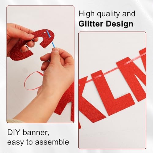 BEISHIDA Glitter Red 116 PCS A-Z DIY Letter Custom Banner Party Decor - Image 3