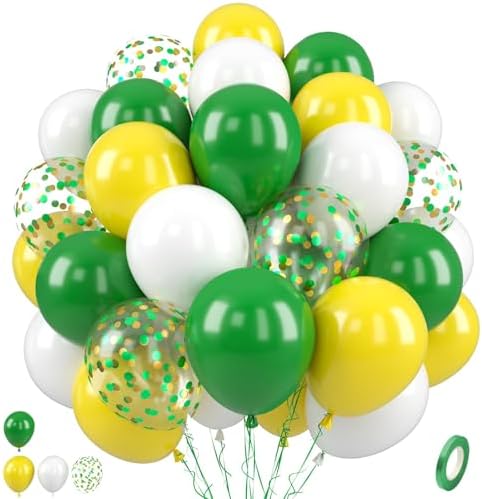 Green Yellow Balloons, 50 Pcs Party Balloons for Golf Birthday Decorations by Paready
