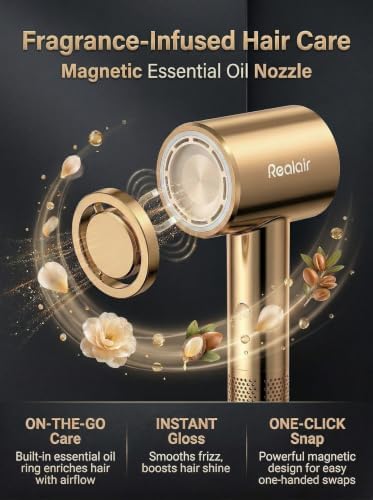 High-Speed Ionic Hair Dryer, Blow Dryer with Essential Oil & Diffuser - Image 5