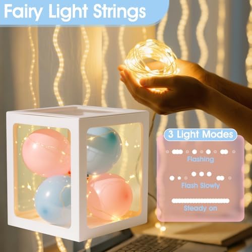 Ledido Baby Boxes with Letters & Fairy Lights for Baby Shower Decorations - Image 2