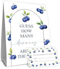 Blueberry Baby Shower Decorations,Blueberry Guess How Many Baby Shower Game,Guess How Many Berries Are in the Jar,Birthday Party Game & Activities 50 Cards and Sign by Unknown