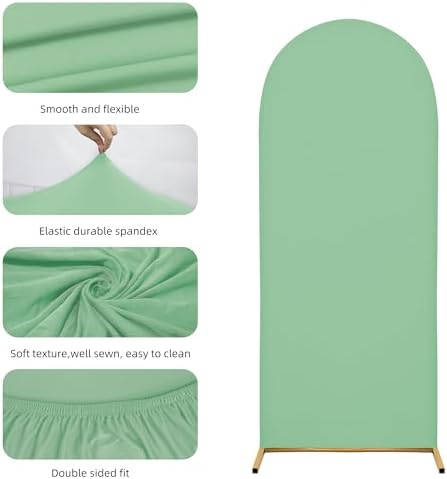 6FT Wedding Arch Cover – Stretchy Spandex Fabric Backdrop for Arch Stand - Image 5