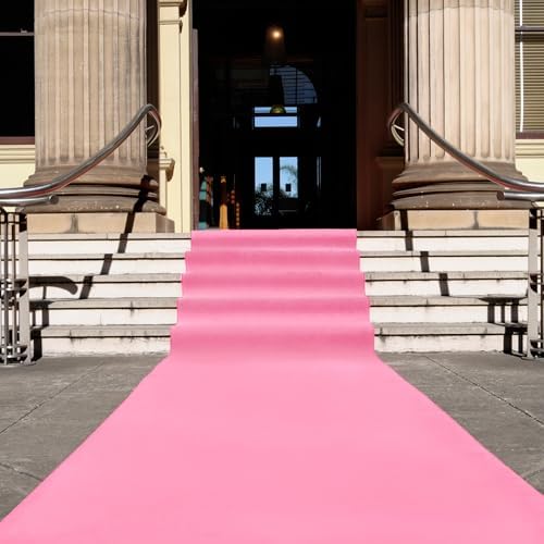 Pink Carpet Runner for Party, Premium 160 GSM Felt Non-Woven Fabric Runway Rug for Party Wedding & Special Events,Rolled Package Without Creases (Pink, 3X15 ft) - Image 6