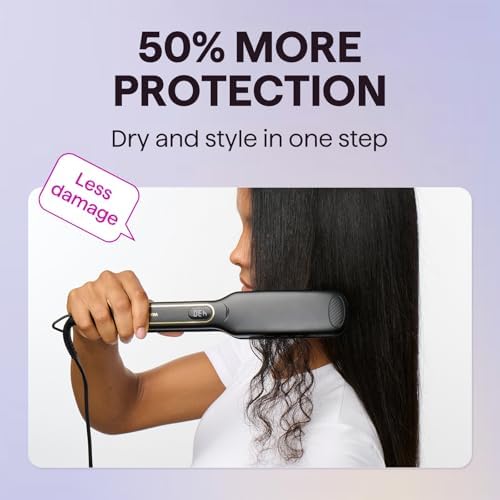 Wavytalk Wet to Straight Hair Straightener, 1.75″ Wide Vent Sesh Flat Iron - Image 2
