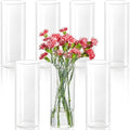 7pcs Glass Cylinder Vases for Centerpieces - 10 Inch Tall Glass Vases for Flower, Clear Flower Vase Bulk Floating Candle Vase for Table Centerpiece Wedding Home Décor by TumblerHome