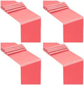 SiinvdaBZX 4 Pcs Coral Satin Table Runner 12 x 108 inches Long by SiinvdaBZX