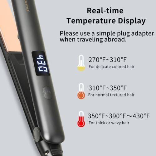 SVEY Dual Voltage Flat Iron Ceramic Hair Straightener for Europe Travel - Image 3