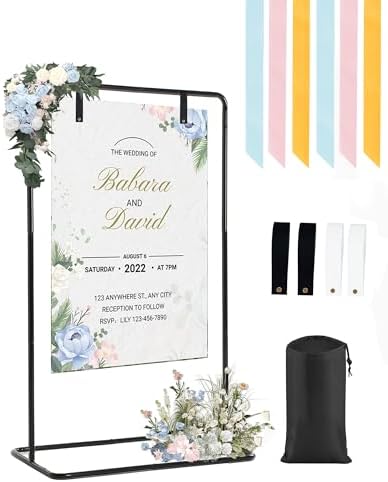 Wedding Sign Stand, Welcome Poster Easel Stand,Black,2 Pack by WeddingPartyDecoration