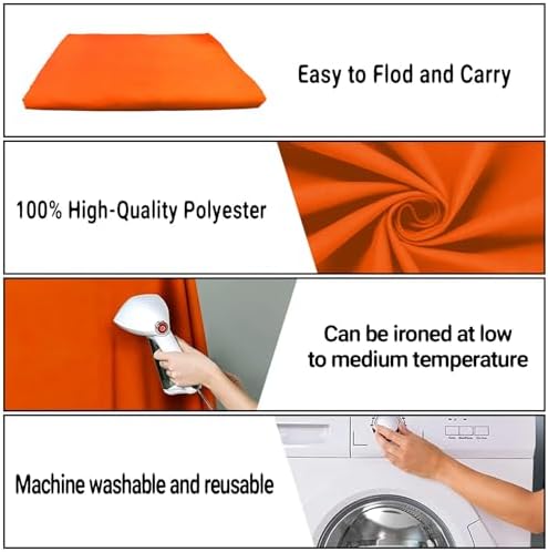 Orange Photography Backdrop for Photoshoot, Fabric 5x7ft - Image 6