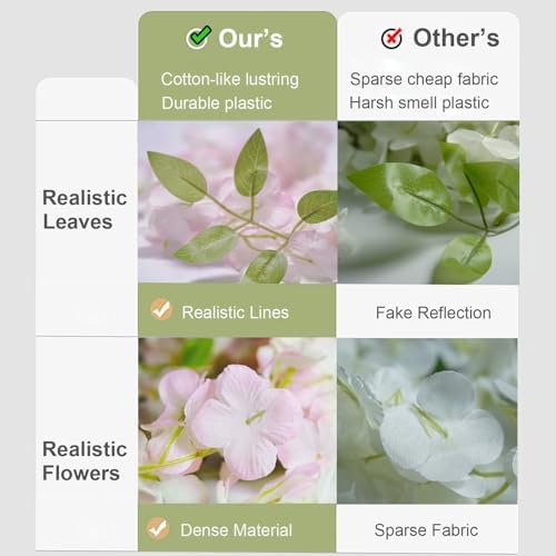 ZINHO 60 Branches Wisteria Hanging Flowers, Artificial Pink Wisteria Flowers Garland for Wedding Arch Ceremony Party Garden Home Backdrop Decor - Image 5