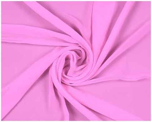 100 Yard Chiffon Fabrics, 44" Wide, Lightweight, Sheer – Bubblegum Pink - Image 3