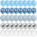 Baby Blue and Silver Balloons 60Pcs Birthday Baby Shower Party Decorations by Lingqiang