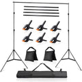 Photo Video Studio 10x7Ft (WxH) Adjustable Background Stand Backdrop Support System Kit with Carry Bag by LDGHO