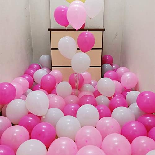 300 Pack Hot Pink Light Pink and White Balloons 5 Inch Pink White and Rose Red Mini Latex Assorted Colors Small Balloon for Birthday Wedding Baby Shower Valentine's Day Party Decorations - Image 5