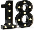 Pooqla Black Light Up Numbers, 18th Birthday Decorations for Boys by Pooqla