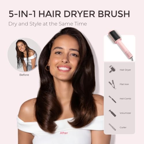 TYMO 4.0 Hair Blow Dryer Brush, Lightweight Ionic Blowout Hair Dryer Brush - Image 6