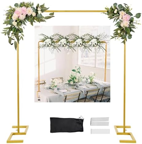 8.2 FT Wedding Arch Square Backdrop Stand Extra Clamps to Table Rod Frame by Nisoger