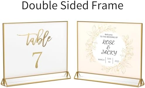 NIUBEE 4x6 Acrylic Sign Holder, Picture Frame, Wedding Table Numbers, 6pack - Image 5