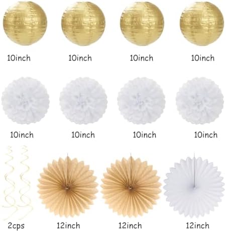 Gold White 21st Womens Happy Birthday Party Decorations Hugmoon - Image 4