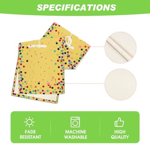 Artoid Mode Polka Dot Yellow Happy Birthday Table Runner, Seasonal Summer Kitchen Dining Table Decoration for Home Party Decor 13x72 Inch - Image 5