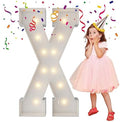 4FT Marquee Letters, Large Light Up Letters X for XV Birthday Party Decor by MerryMosaics
