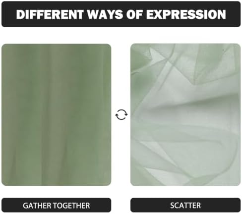 Artoid Mode 3Pcs Sage Green Gauze Table Runner 28x120Inch, Seasonal Sheer Kitchen Dining Holiday Wedding Birthday Baby Shower Table Decor for Home Party - Image 7