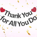 Thank You Banner Staff Appreciation Banner for Employee Appreciation Decorations Teacher Thanks Volunteer Events Office School Organization Thank You Parties (Black) by Unknown