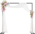 Putros Heavy Duty Backdrop Stand 8ft x 8ft Black Pipe and Drape Backdrop Stand Kit Adjustable Metal Backdrop Sand for Wedding Photobooth Exhibition Decoration by Putros
