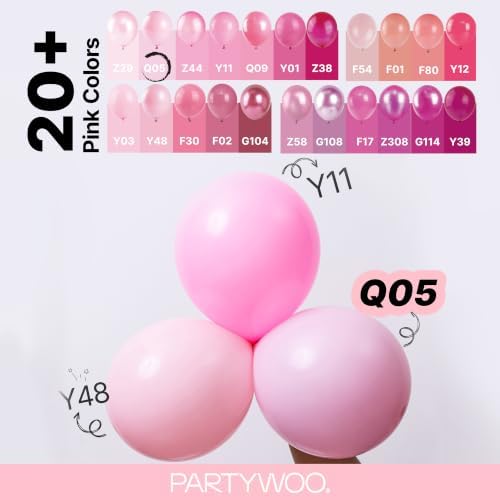 PartyWoo Baby Pink Balloons 50pcs Pastel Pale Light Pink Color - Image 4