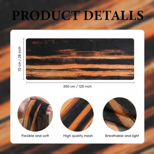 Artoid Mode Boho Caramel Stripes Fall Chiffon Table Runner 120 Inches 10FT,Seasonal Fabric Kitchen Dining Holiday Table Decor for Home Party - Image 7