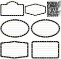 Feifeiya 6 Pack Wedding Bottle Service Sign with Letters, Fashion, Black by Feifeiya