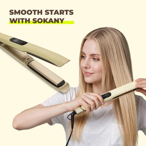 SOKANY Hair Straightener Flat Iron 1 Inch Air Floating Plate Curler 2 in 1 - Image 6