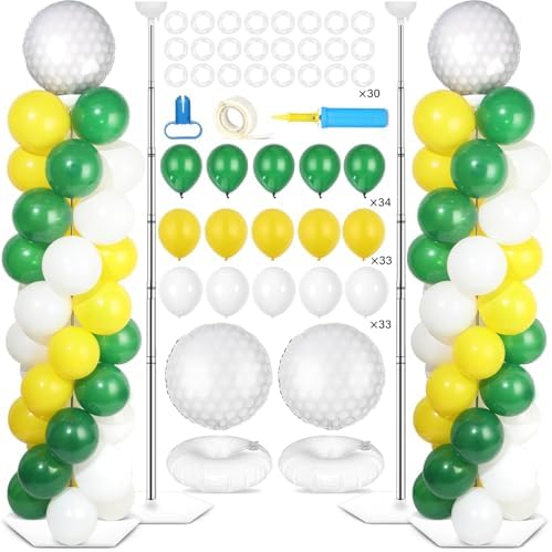 2 Sets Golf Balloon Column Stand Kit Adjustable Golf Party Balloon Decor by Naozinebi