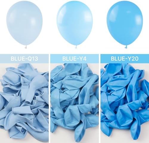 PartyWoo Baby Blue Balloons 50pcs Light Pastel Sky Aqua Blue Color - Image 3