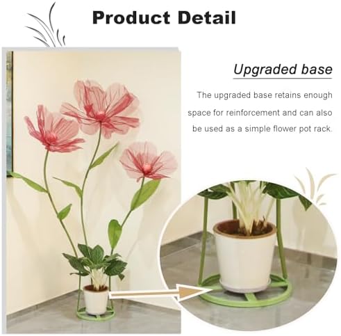 Giant Flowers for Decoration, 5.6 Ft Big Artificial Silk Flower with Stand - Image 5