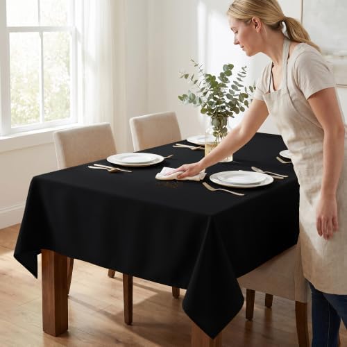 Fitable 6 Pack Rectangle Tablecloths, 70 x 108 Inch, Black - Image 6