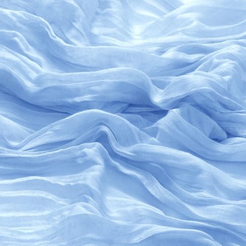 DeZerlor Baby Blue Washable Cheesecloth Napkins Set of 12 for Wedding Party - Image 6