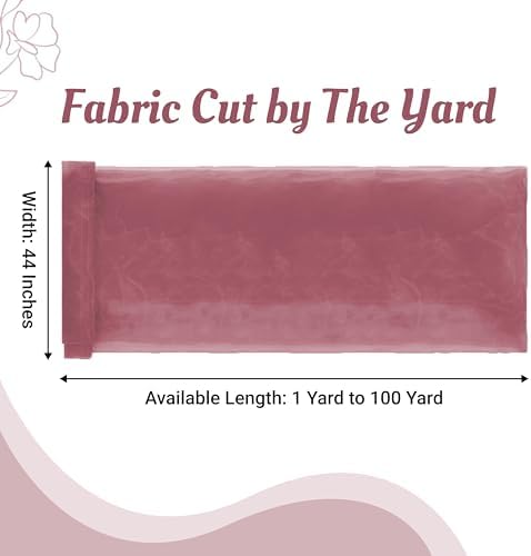 40 Yard Organza Fabric 44" Wide for Wedding Event Décor - Dusty Pink - Image 2