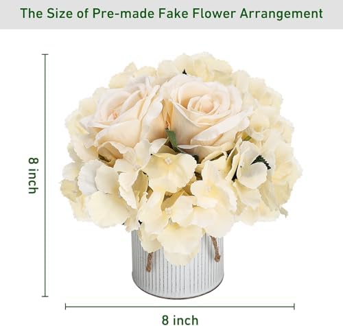 Champagne Flower Table Centerpieces - Set of 6 - Image 2