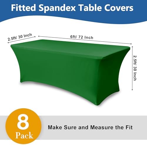 Spandex Table Cloths for 6 foot Rectangle Tables-Fitted Stretch Table Cover - Image 4