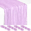 4 Pack Lilac Purple Cheesecloth Table Runner 17x108 Inches Boho Home Decor by Showgeous