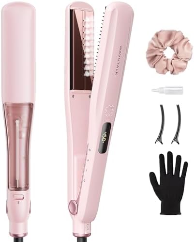Wavytalk Steam Hair Straightener Steam Sesh for Less Heat Damage, Flat Iron by wavytalk-HairTalks