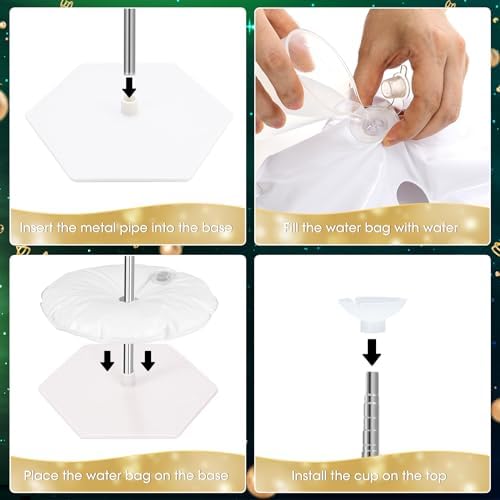 Balloon Column Stand with 101 Balloons, Balloon Column Kit Set of 2, Metal Balloon Tower Stand with Base for Floor, Height Adjustable from 1.57 to 7 Ft, For Party Decorations - Image 5