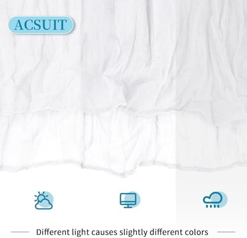 16 Pack White Cheesecloth Table Runner 20 x 120 inch Gauze Table Runners 10 FT Long,Semi Sheer Boho Cheese Cloth Fabric Table Runner Bulk for Wedding,Party,Baby Shower,Bridal Shower Decoration - Image 7